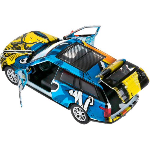 Машина Land Rover Range Rover vogue граффити 12 см
