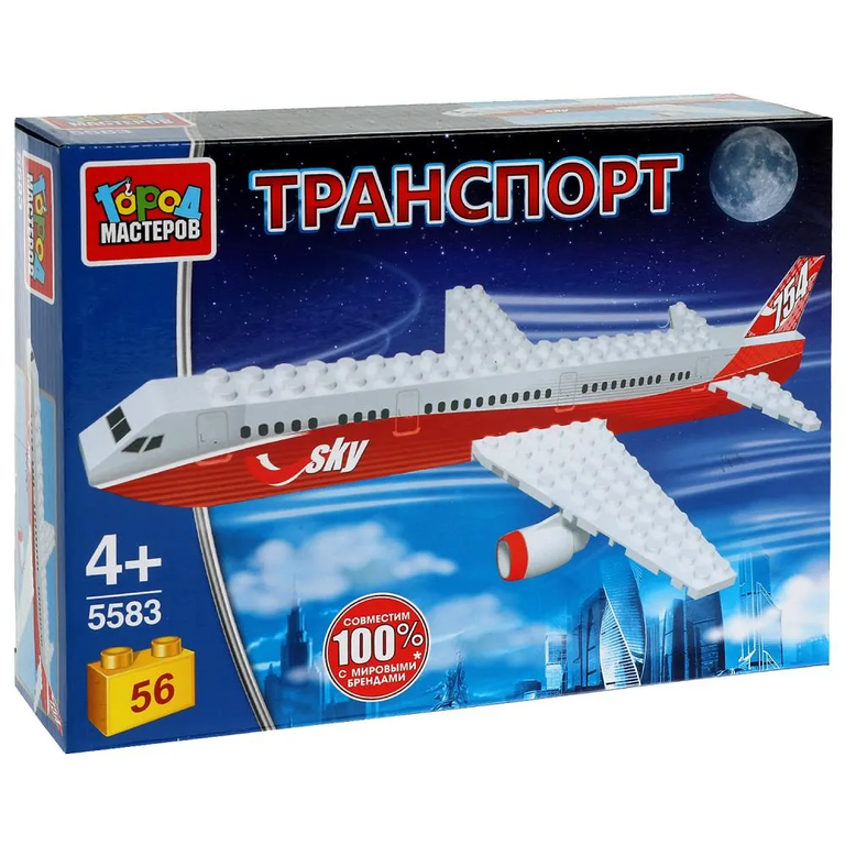 Конструктор Почтовый Самолет, 56  дет