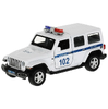 Модель металлическая JEEP WRANGLER SAHARA ПОЛИЦИЯ 12 см белый