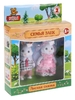 Флокированные фигурки семья зайцев