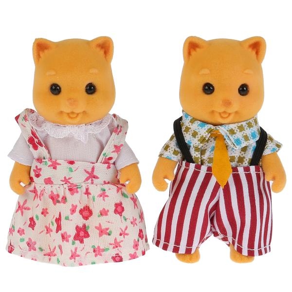 Флокированные фигурки семья кошек