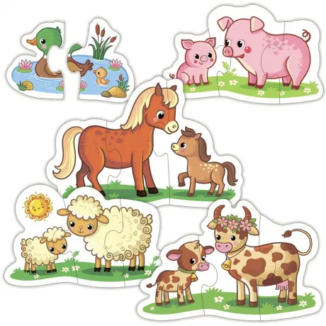 Пазлы Baby puzzle Мамы и малыши 2