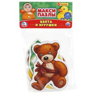 Макси-пазл ТМ Умка цвета и игрушки 6 деталей картон на блистере