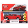 Модель металлическая HONDA CIVIC длина 12 см, красный