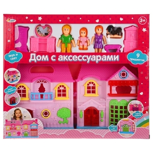 Дом для кукол со светом и звуком с набором аксессуаров