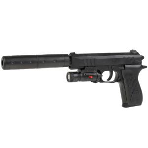 Пистолет с глушителем с фонариком с пульками K2119
