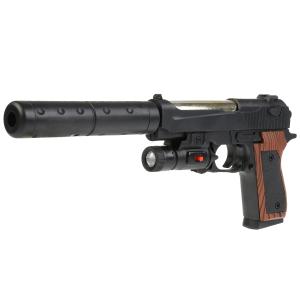 Пистолет с глушителем со светом с пульками P2117