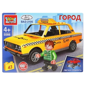 Автоваз конструктор lada 2106 такси 43 деталей ТМ Город Мастеров