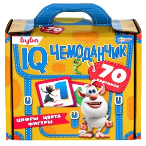 Буба Цифры цвета фигуры IQ чемоданчик 35 карточек в чемоданчике