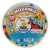 Мозаика пластиковая 80 фишек 4 цвета Круглая Диаметр 185мм Синий