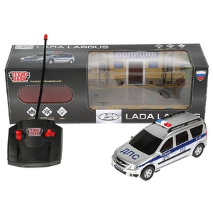 Машина на радиоуправлении LADA Largus Полиция серебристая 18 см
