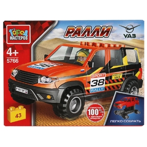 UAZ конструктор UAZ patriot ралли 43 дет легко собрать ТМ Город мастеров