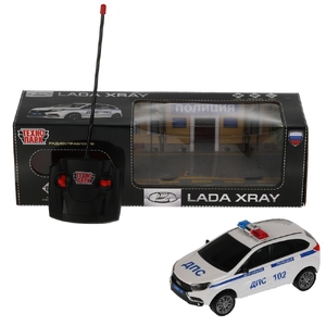Машина на радиоуправлении LADA Xray Полиция свет белая 18 см