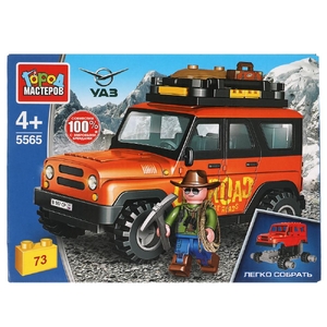 UAZ конструктор UAZ HUNTER экспедиция 73 дет легко собрать ТМ Город мастеров