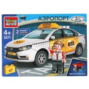 Конструктор LADA Vesta Такси 47 дет легко собрать ТМ Город мастеров