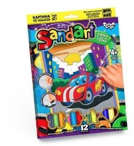 Фреска из песка Sand Art Машинка