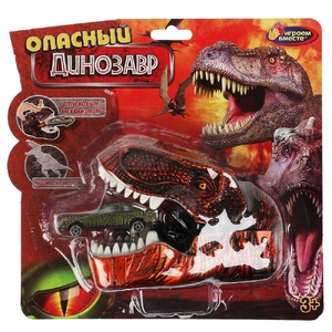 Настольная игра опасный динозавр машинка с запуском ТМ Умные игры