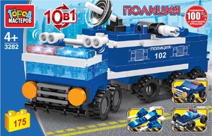 Конструктор Полицейская Машина 10 В 1  175 Дет