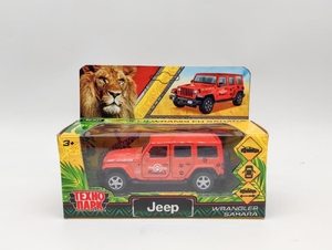 Модель металлическая JEEP WRANGLER SAHARA 12 см