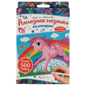 Набор для творчества  алмазная мозаика пони 10*15 см