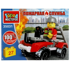 Конструктор Пожарный На Машине  27 Дет