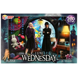 Пазл классический I love Wednesday 260 деталей