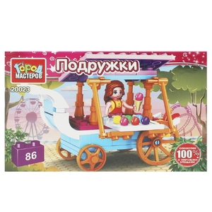 Конструктор продавец мороженного, 86 дет Город мастеров в кор 2*40шт