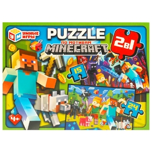 Пазлы в коробке По мотивам Minecraft 24 детали