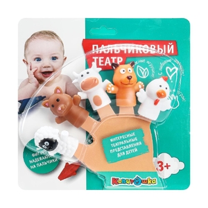 Игрушка пластизоль пальчиковый театр животные 5 шт