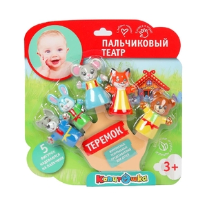 Игрушка для ванны пальчиковый театр сказка "теремок"