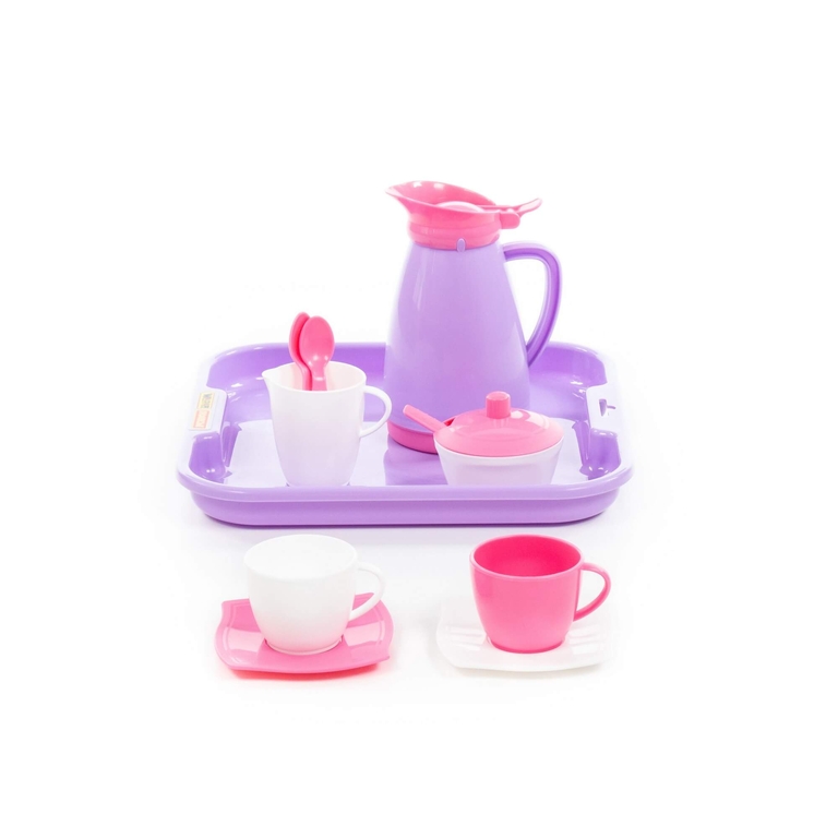 Набор детской посуды Алиса с подносом на 2 персоны Pretty Pink