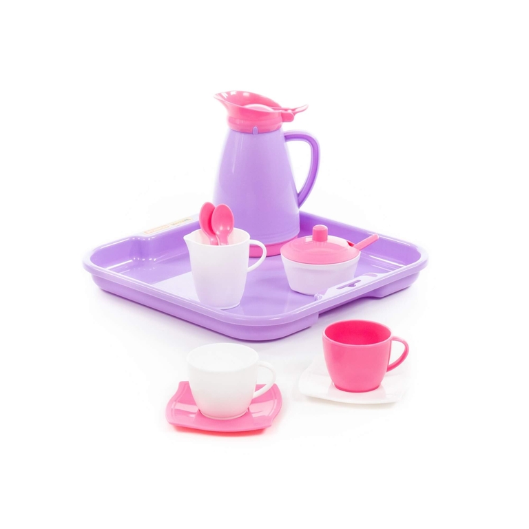Набор детской посуды Алиса с подносом на 2 персоны Pretty Pink