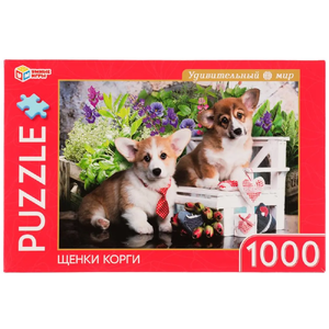 Пазлы Щенки корги 1000 деталей