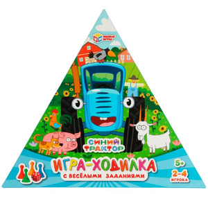 Настольная игра-ходилка в треугольной коробке Синий трактор