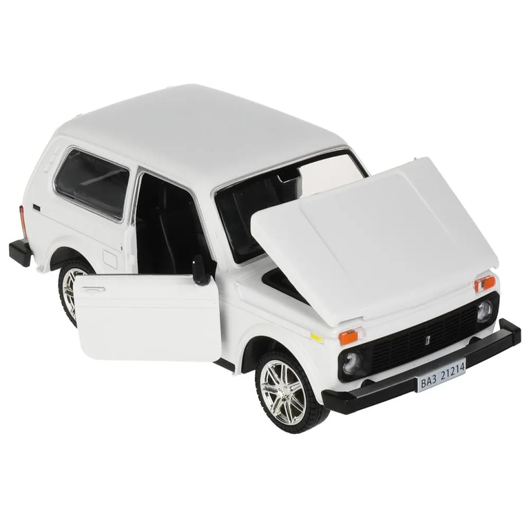 Модель металлическая свет-звук LADA 4х4, 17 см белая