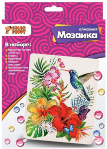 Набор для творчества Алмазная мозаика Тропические цветы