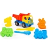 Набор для песочницы  № 184  Мираж   самосвал+лопатка  № 5 грабельки  № 5 формочки  самосвал+паровоз+белочка+пёсик