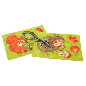 Настольная игра-шнуровка ТМ Умка ежик