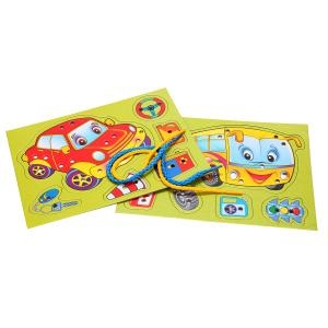 Настольная игра-шнуровка ТМ Умка машинки