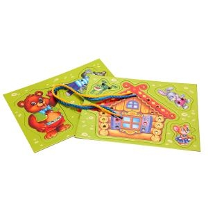 Настольная игра-шнуровка ТМ Умка теремок