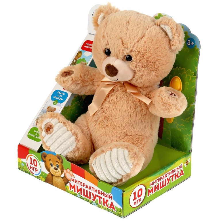 Игрушка мягкая Мишка 26см 10 игр Мульти-Пульти