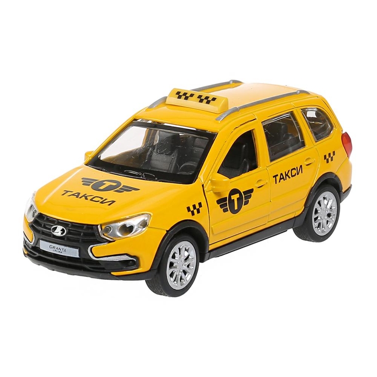 Машина LADA Granta Cross 2019 Такси 12 см желтый ТМ
