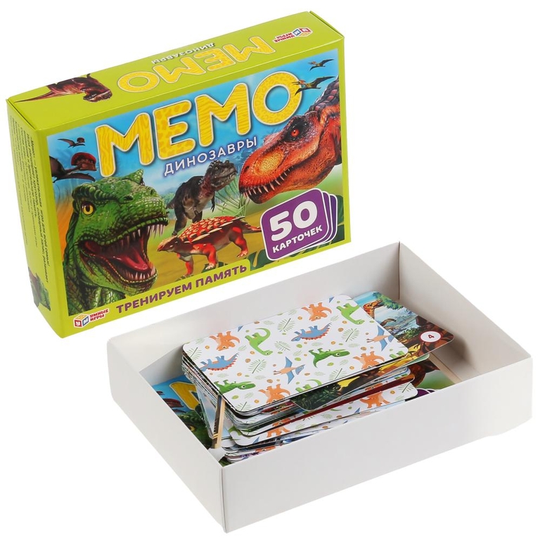 Карточная игра Мемо Динозавры ТМ Умные игры