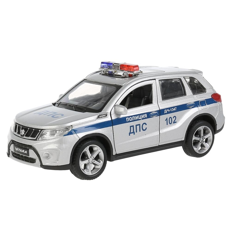 Модель Suzuki Vitara Полиция 12 см серебристая