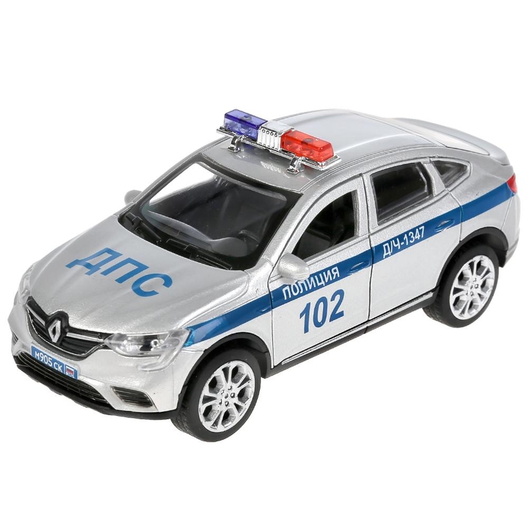 Машина со светом и звуком Renault Arkana Полиция 12 см ТМ Технопарк