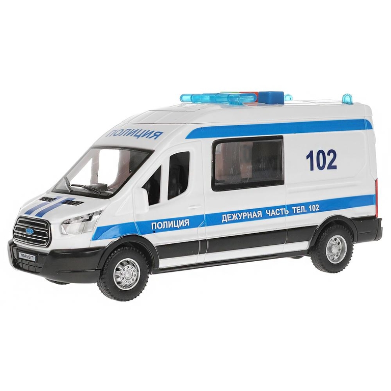 Машина со светом и звуком Ford Transit Полиция ТМ Технопарк