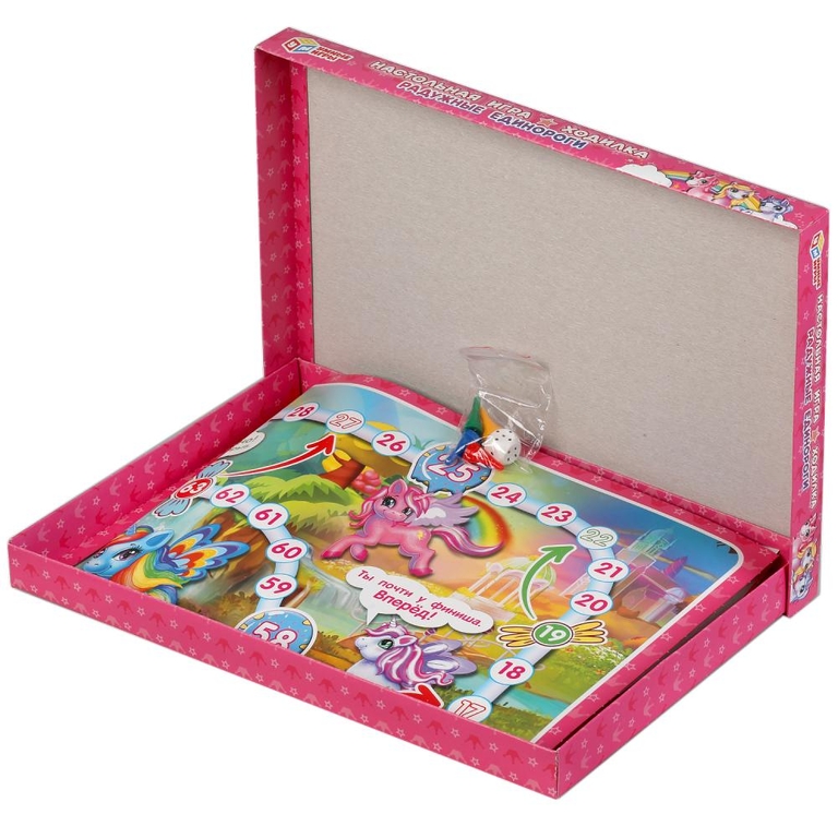 Радужные единороги Настольная игра-ходилка ТМ Умные игры