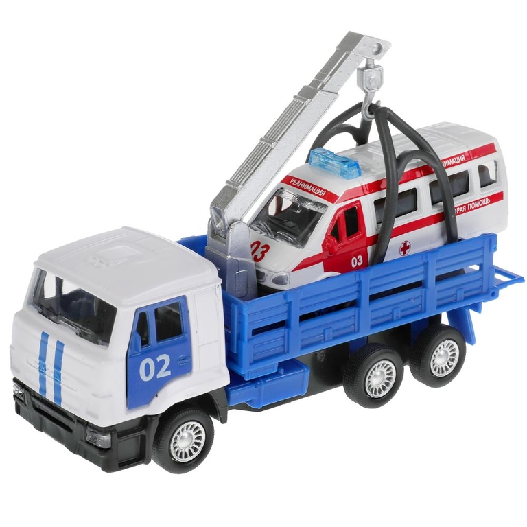 Модель металл KAMAZ ЭВАКУАТОР, 12 см