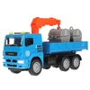 Машина со светом и звуком KAMAZ Манипулятор 28 см синяя ТМ Технопарк