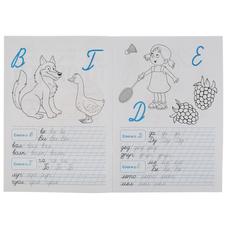 Пишем слоги и слова. М.А. Жукова. Прописи А4